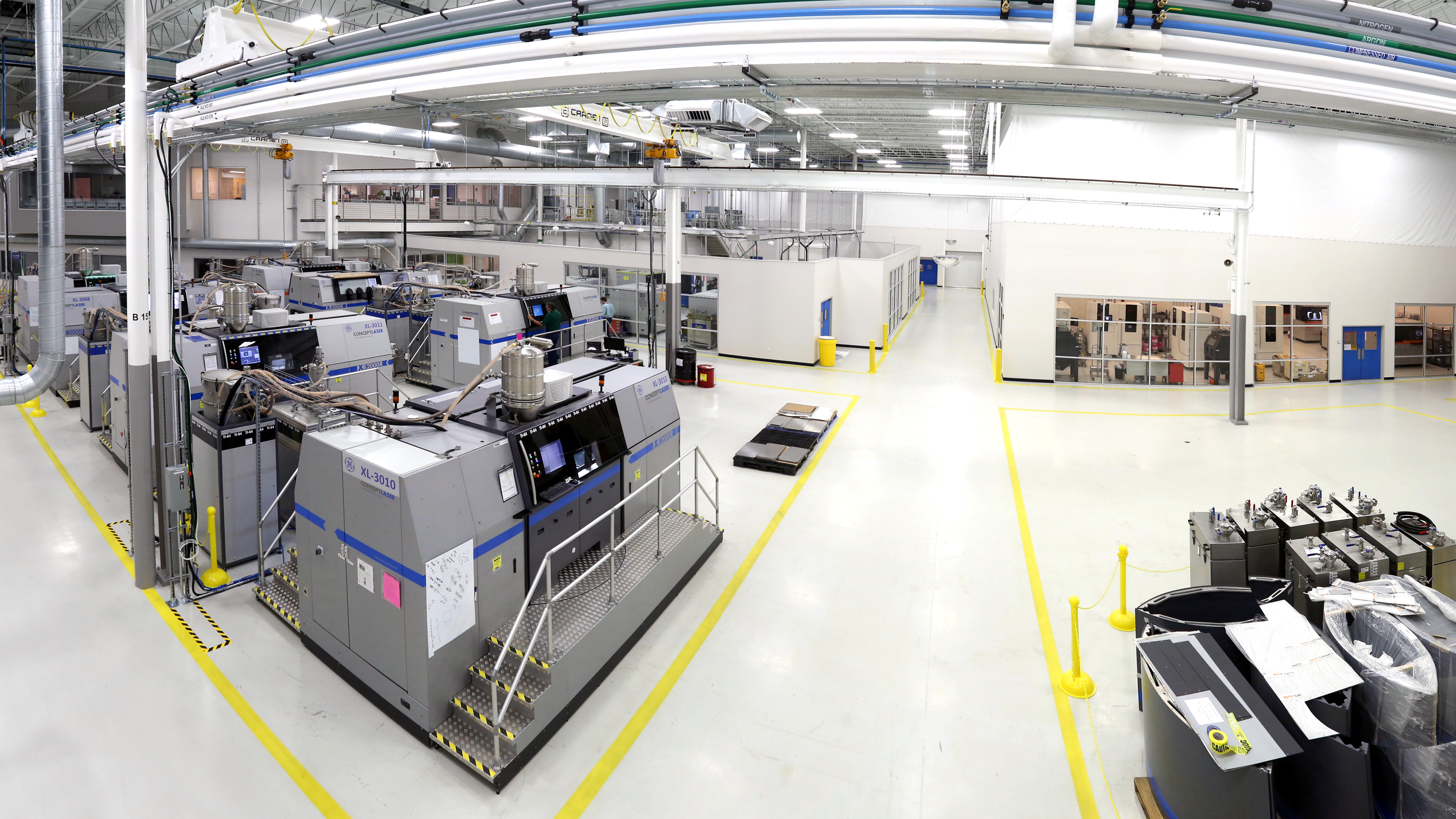 GE Aviation's Additive Technology Center. One of the world’s largest and most advanced 3D-printing and development centers