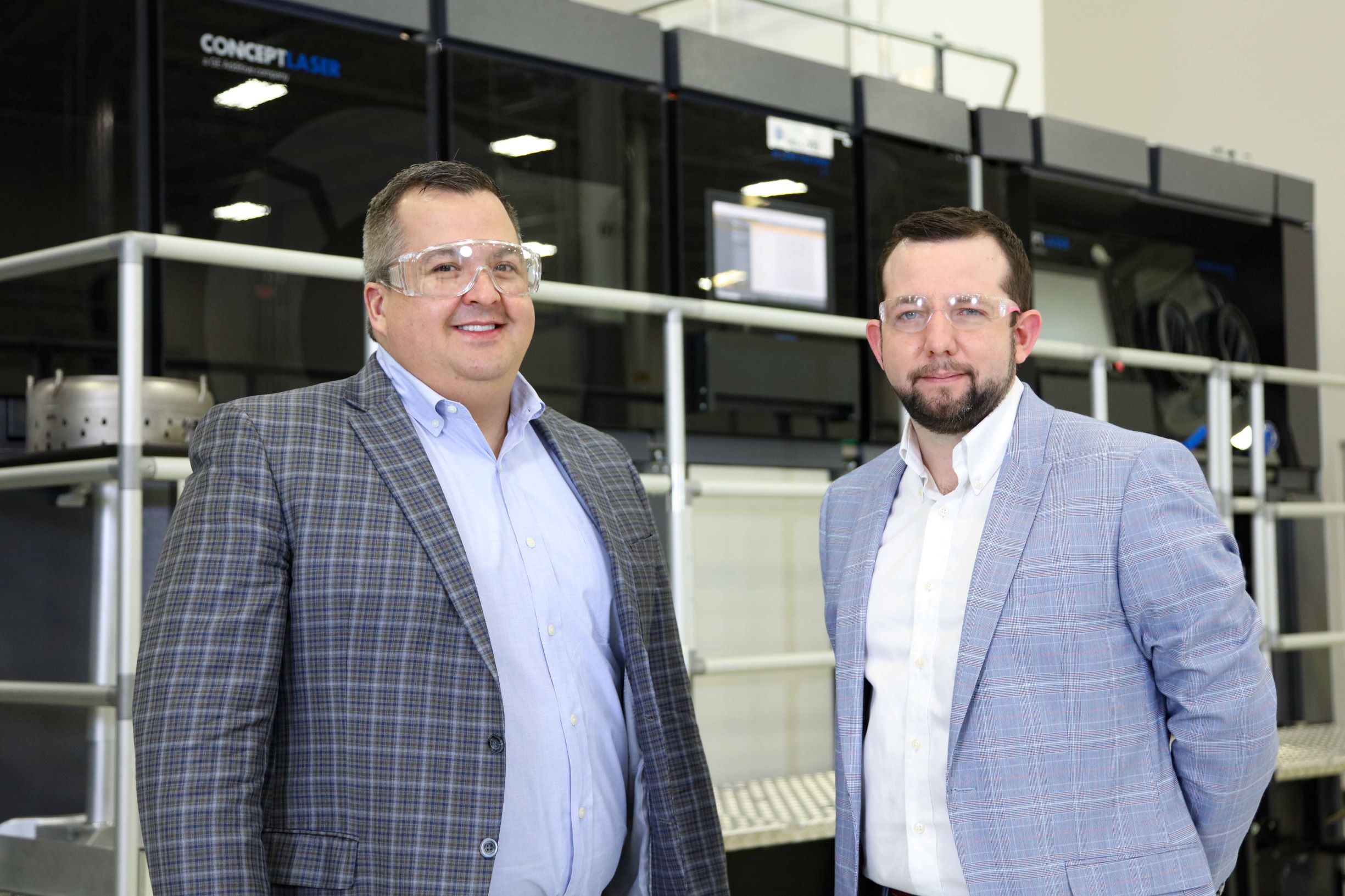 L-R Benito Trevino & Chris Philp, GE Aviation at ATC in West Chester, OH