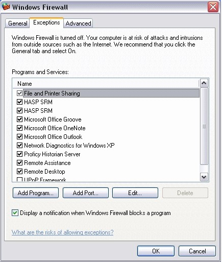 Setting Up Windows XP or Vista Firewall For Remote OPC Servers | Historian   Documentation | GE Digital