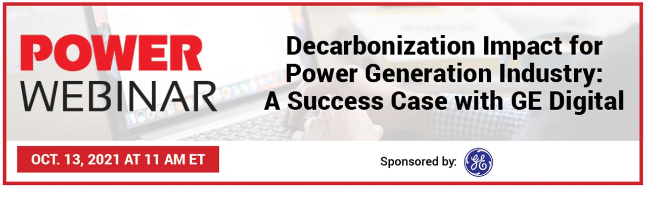 Power Magazine and GE Digital webinar on decarbonization