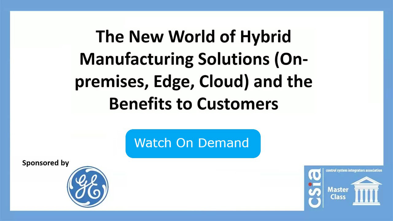 Hybrid manufacturing webinar | GE Digital