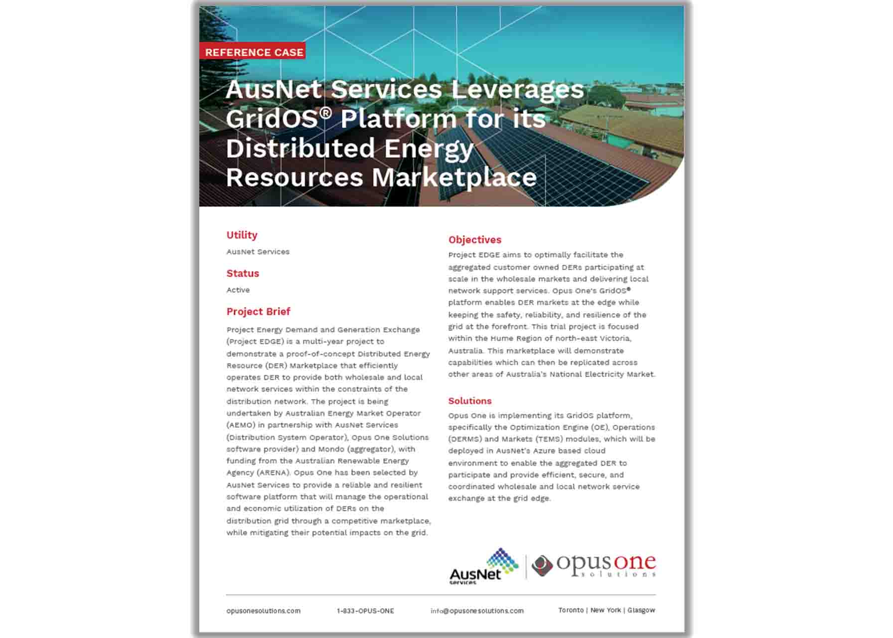 AusNet Services Leverages GridOS® Platform for its Distributed Energy Resources Marketplace