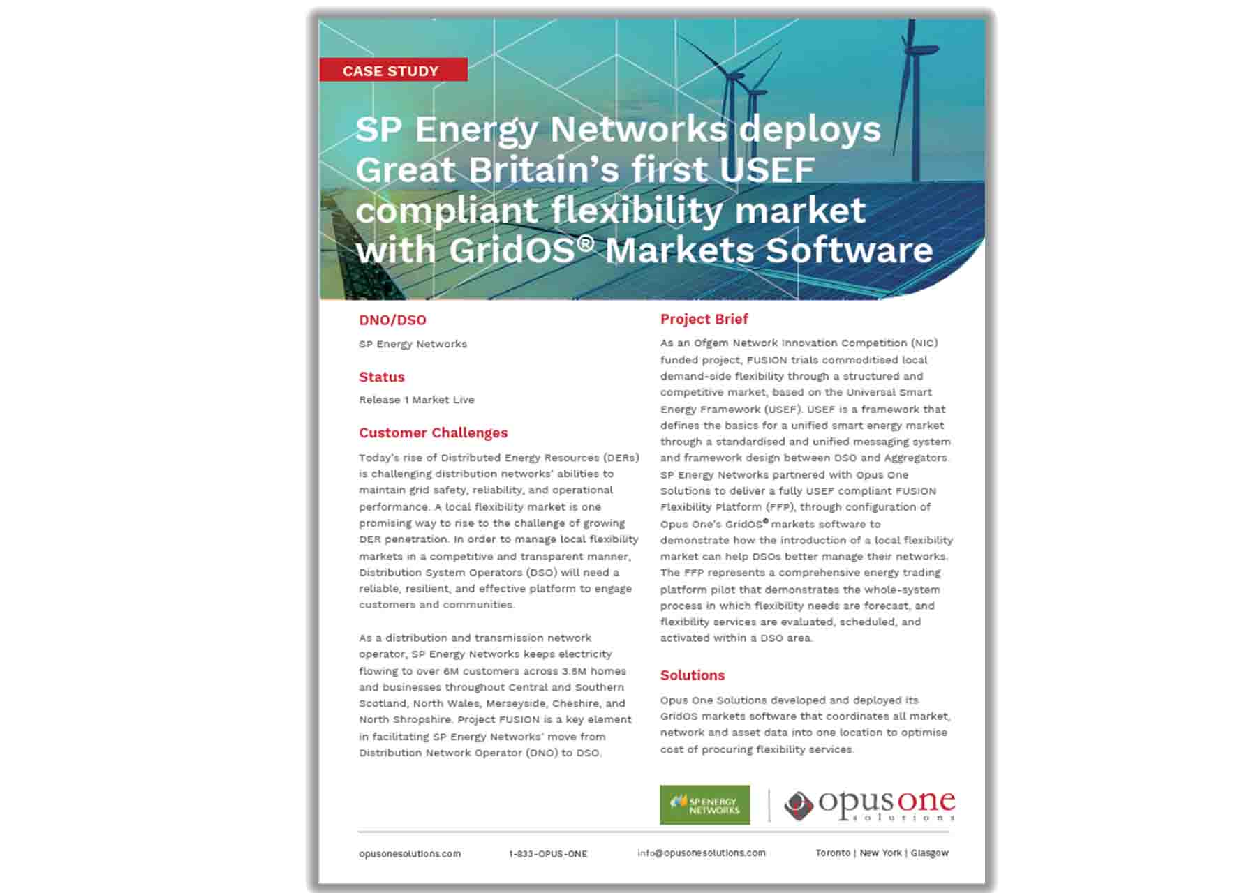 SP Energy Networks deploys Great Britain’s first USEF compliant flexibility market with GridOS® Markets Software