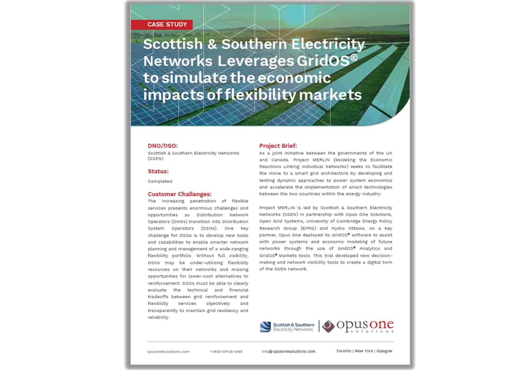 Scottish &amp; Southern Electricity Networks Leverages GridOS® to simulate the economic impacts of flexibility markets