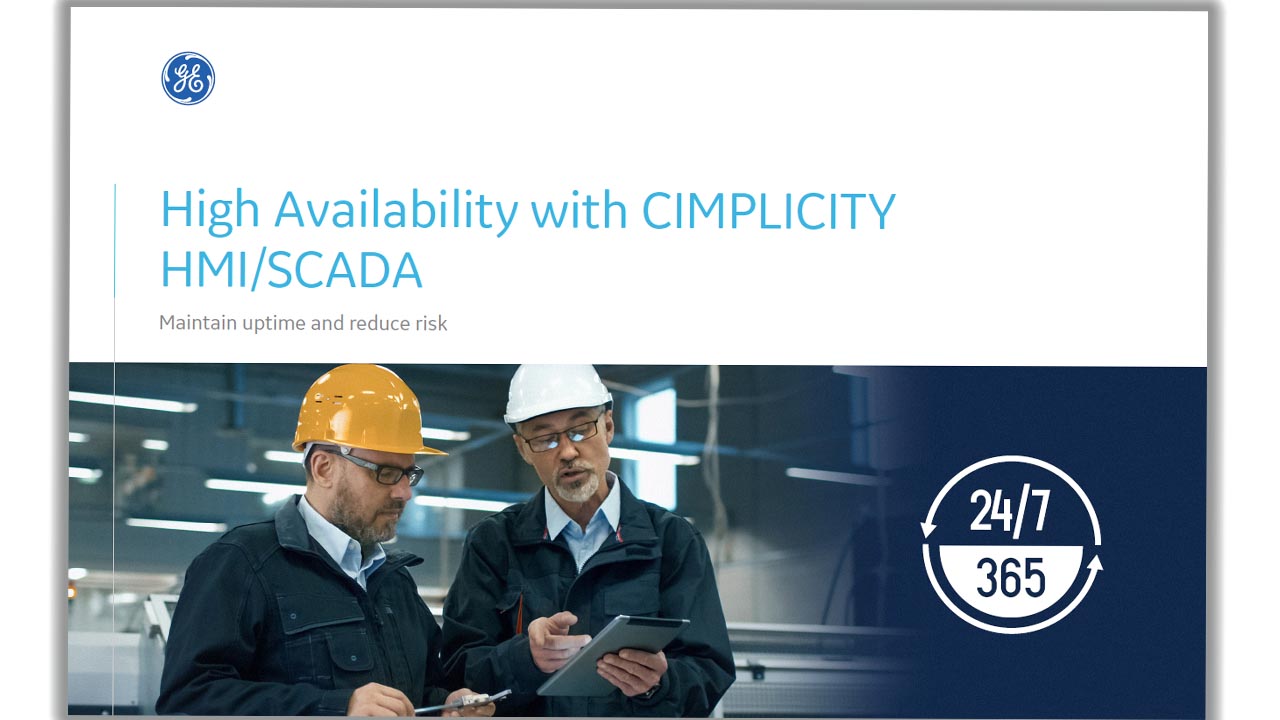 High availability with CIMPLICITY HMI/SCADA software from GE Digital