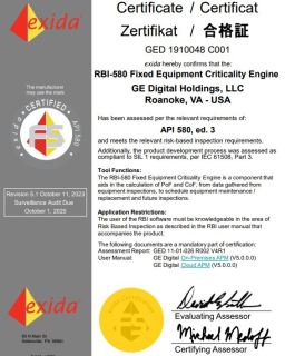 GE Vernova’s RBI-850 Certification from exida 