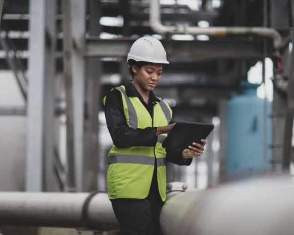 Industrial Maintenance worker using GE Digital Software