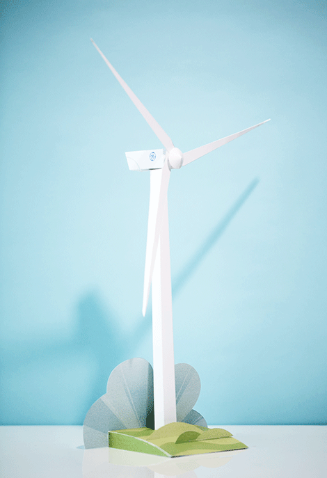 There are over 18,000 GE wind turbines capable of generating over 28,000 MW of energy deployed worldwide. Now, you can build your own at home. All you need is glue, an x-acto knife, a toothpick and a love of clean energy.   Click here to get the template to build your own. And if you do, take a picture or video and use the submission tool to show us your creation. 