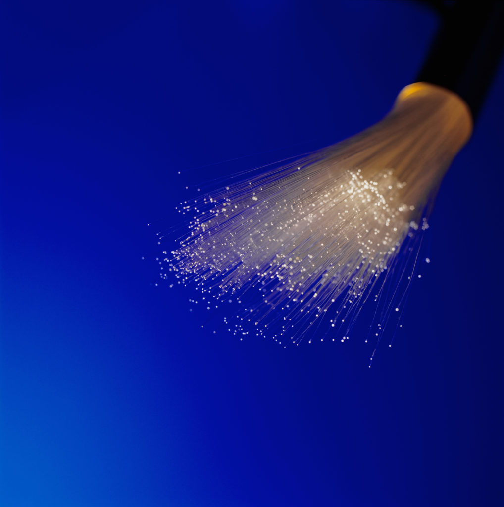 Fiber optic cable, studio shot, close-up
