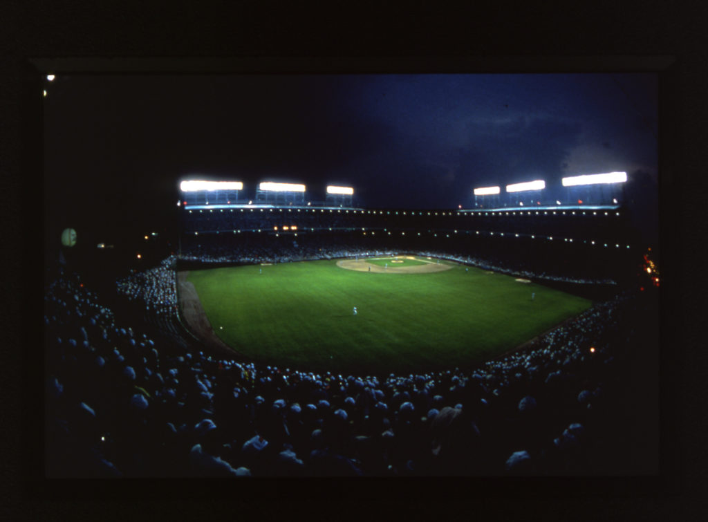 Wrigley Field night game 1988