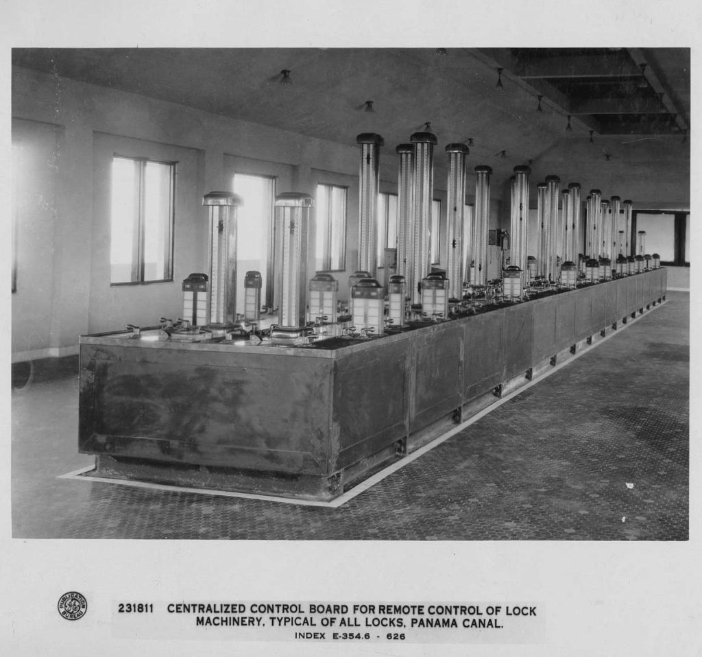 231811 Centralized control board for remote control of lock machinery May 1914