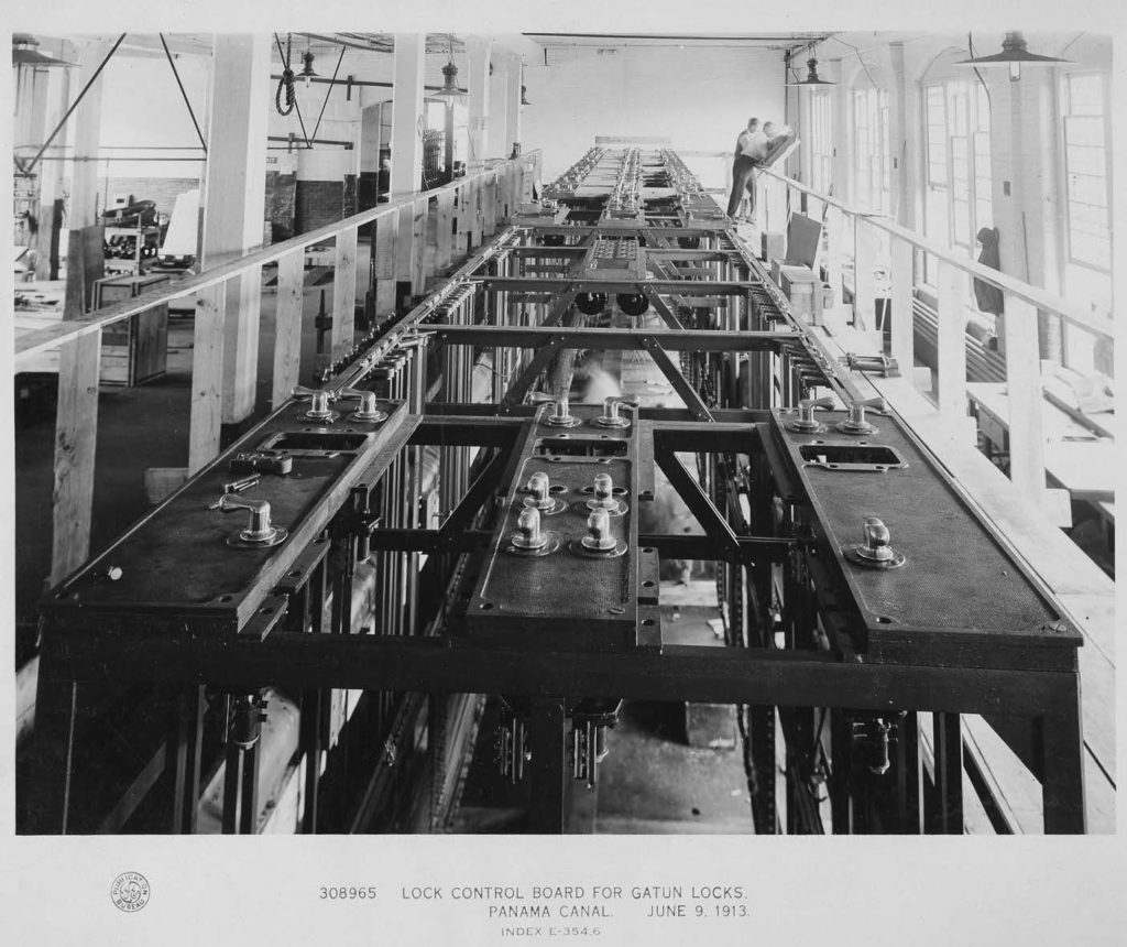 308965 Gatun Lock control board under construction June 1913