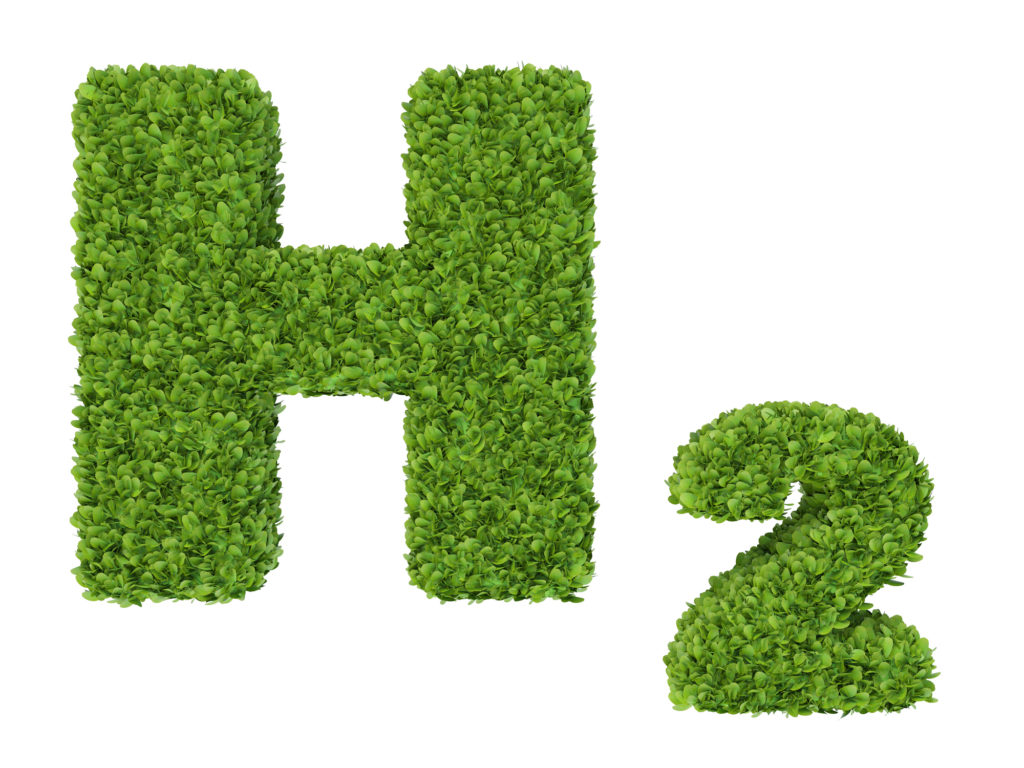 Isolated 3d render alternative ecology hydrogen concept with white background