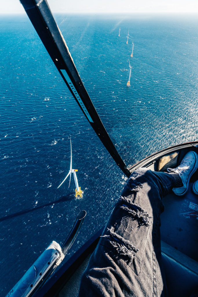 Turbines and foot.