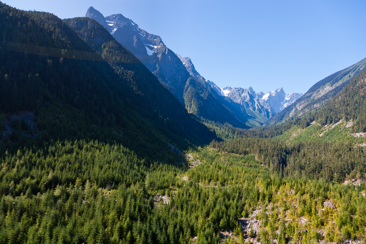 The Bella Coola valley on summer day.