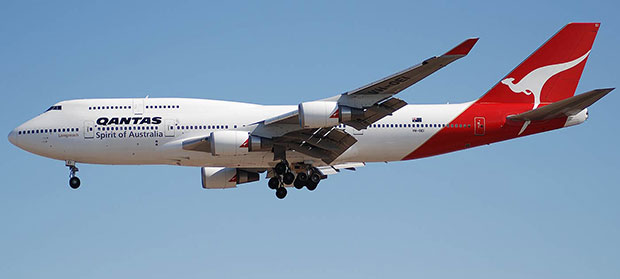 Qantas 747 with CF6 engines
