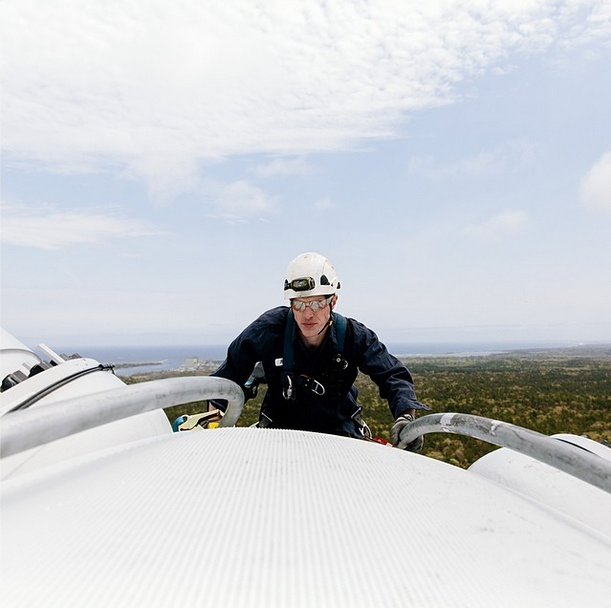  /><br />
<br />
<em>Everyday, our&nbsp;GE&nbsp;technicians go in to work on our wind turbines. This is their office and the view's not too shabby. Photo by&nbsp;<a href=