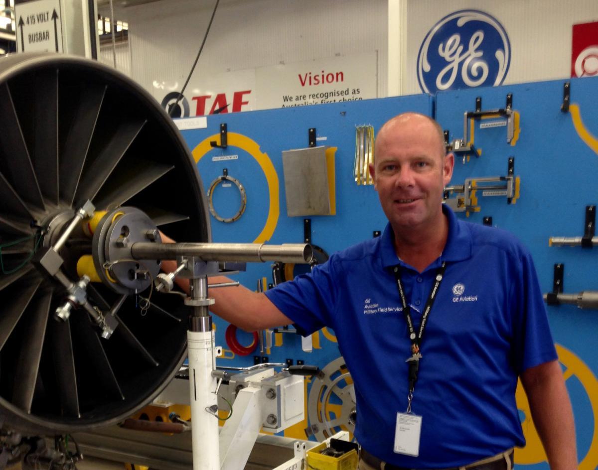 ><br />
<br />
<strong>Brett Naumann, field service engineer, GE Aviation</strong><br />
<br />
“I’ve always been an engine man,” says Brett Naumann, who worked as an aircraft technician with the RAAF before joining GE 10 years ago, to provide engine maintenance and technical assistance for Australian Defence Force operations out of Amberley Air Force Base in Queensland. He specifically supports the GE F414-GE-400 engines that power the&nbsp;<a href=