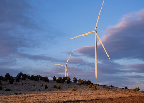Each blade on the 140-meter-diameter rotor of the new Sierra turbine (above and top) can be transported in two parts and assembled on-site. Images credit: GE Renewable Energy.