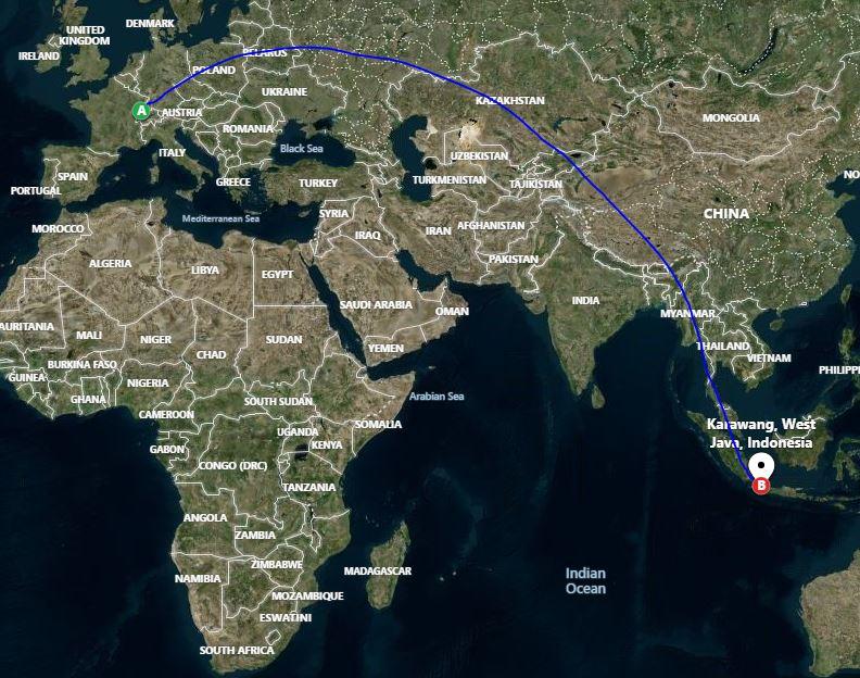 Gas Turbin 9HA.02 menempuh 11392.55KM dari Perancis Menuju Indonesia