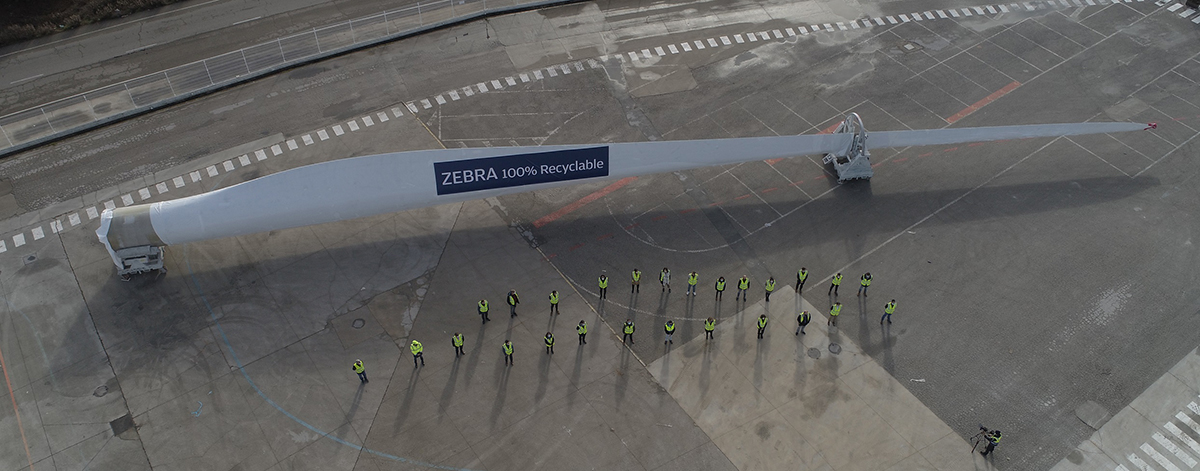 Zebra blade with employees