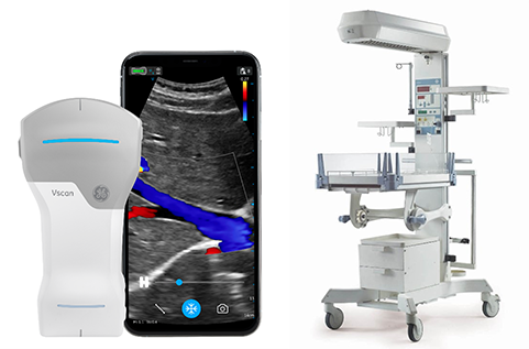 VScan™ Handheld Ultrasound Scanner (left) and Lullaby Warmer (right)
