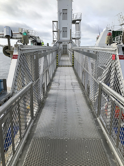 Gangway of vessel