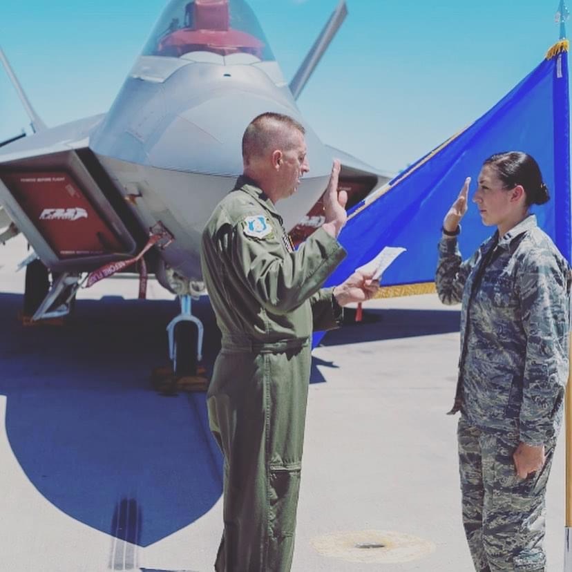 Gabrielle Kearney Nellie AFB promotion