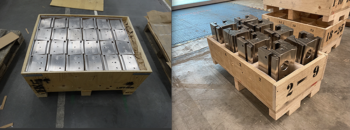 Old and new shroud crate designs