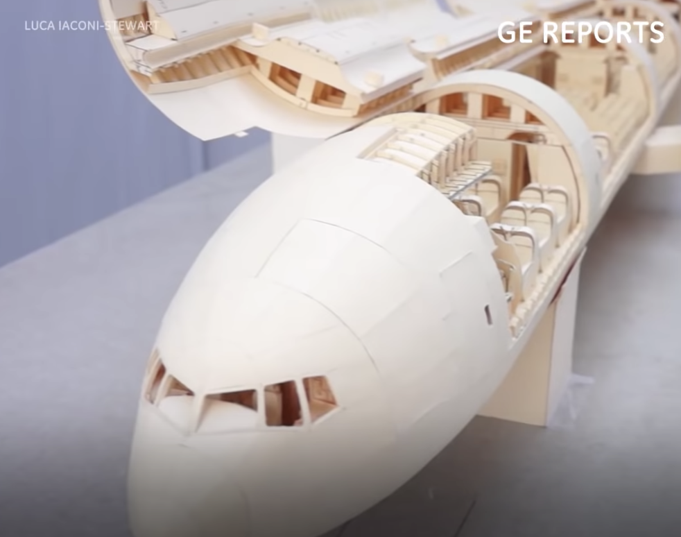 Thumbnail of the link to the video of Luca Iaconi-Stewart's paper airplane