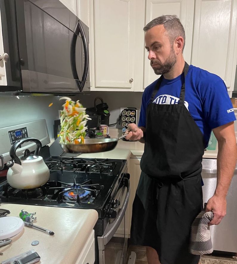 Andrew Dubrule cooking