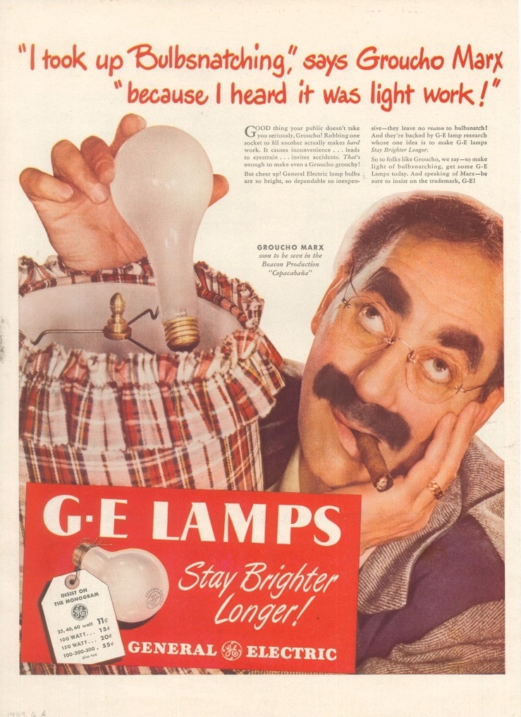 Groucho GE ad
