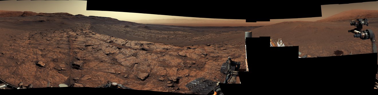 Mars landscape as taken by the Curiosity rover